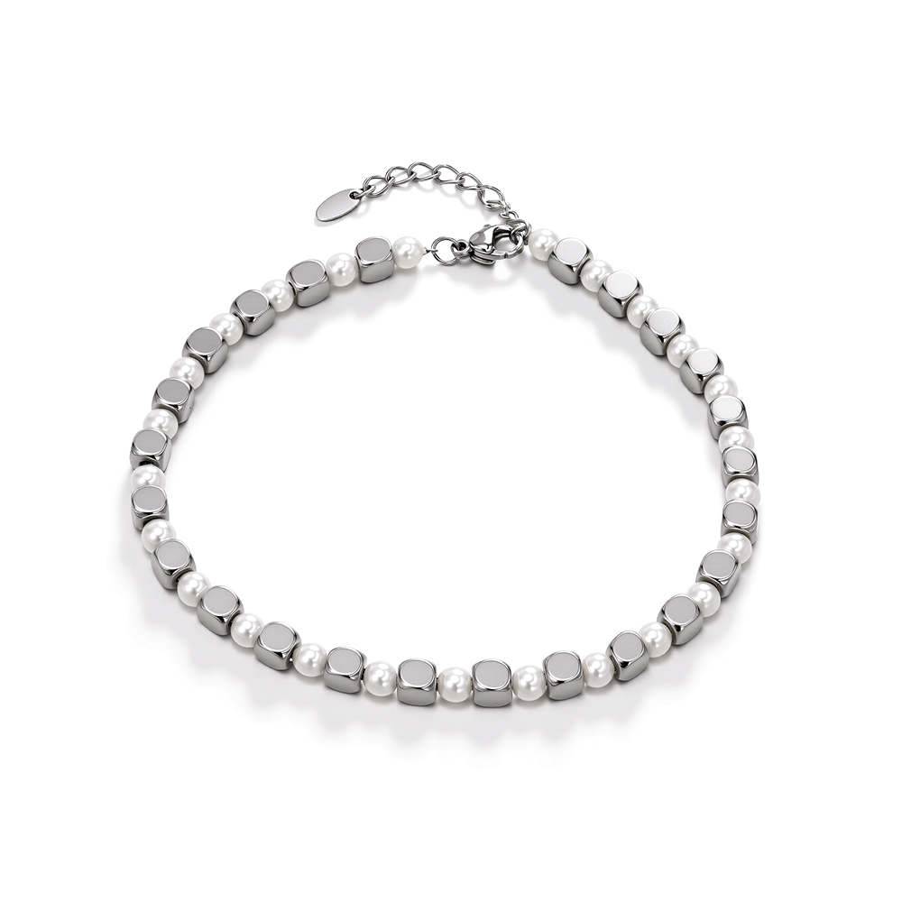 316L stainless steel pearl bead necklace 