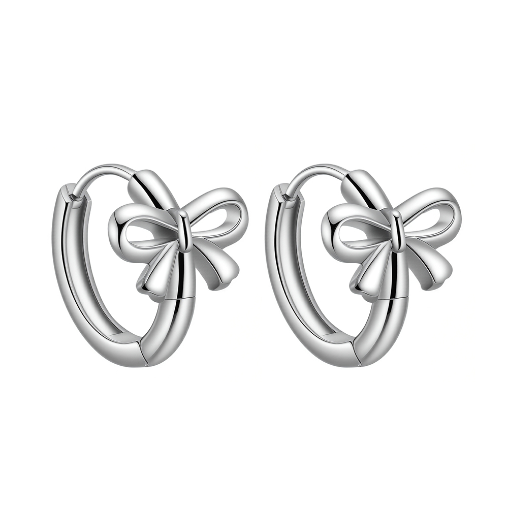 316L stainless steel bowknot element earrings 
