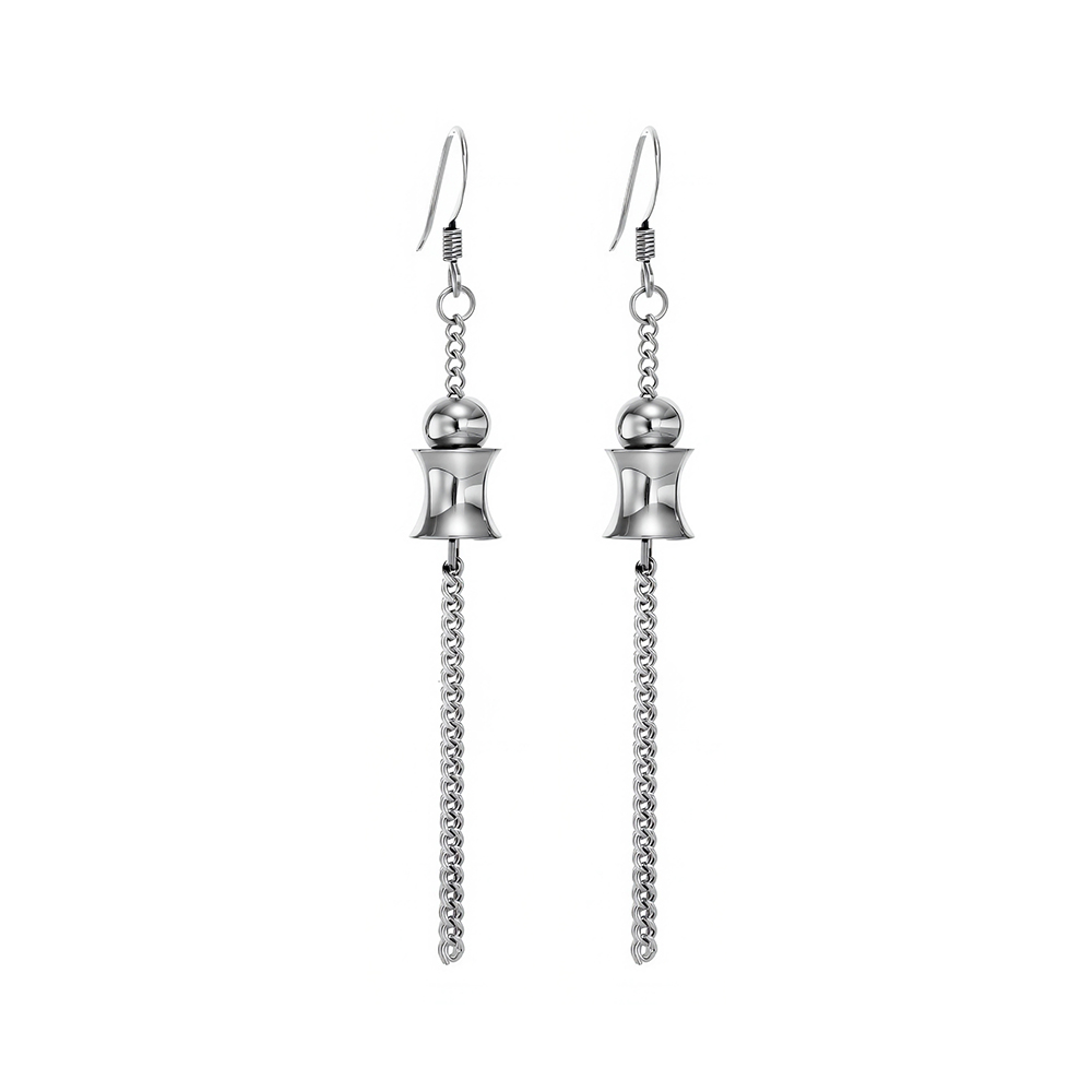 Titanium steel exotic style agile fringed earrings 
