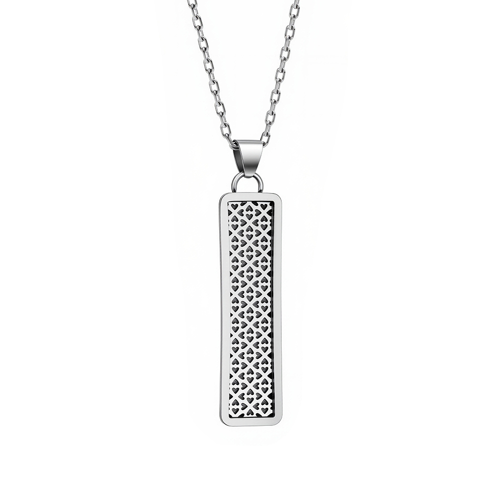Titanium steel vertical pendant necklace 