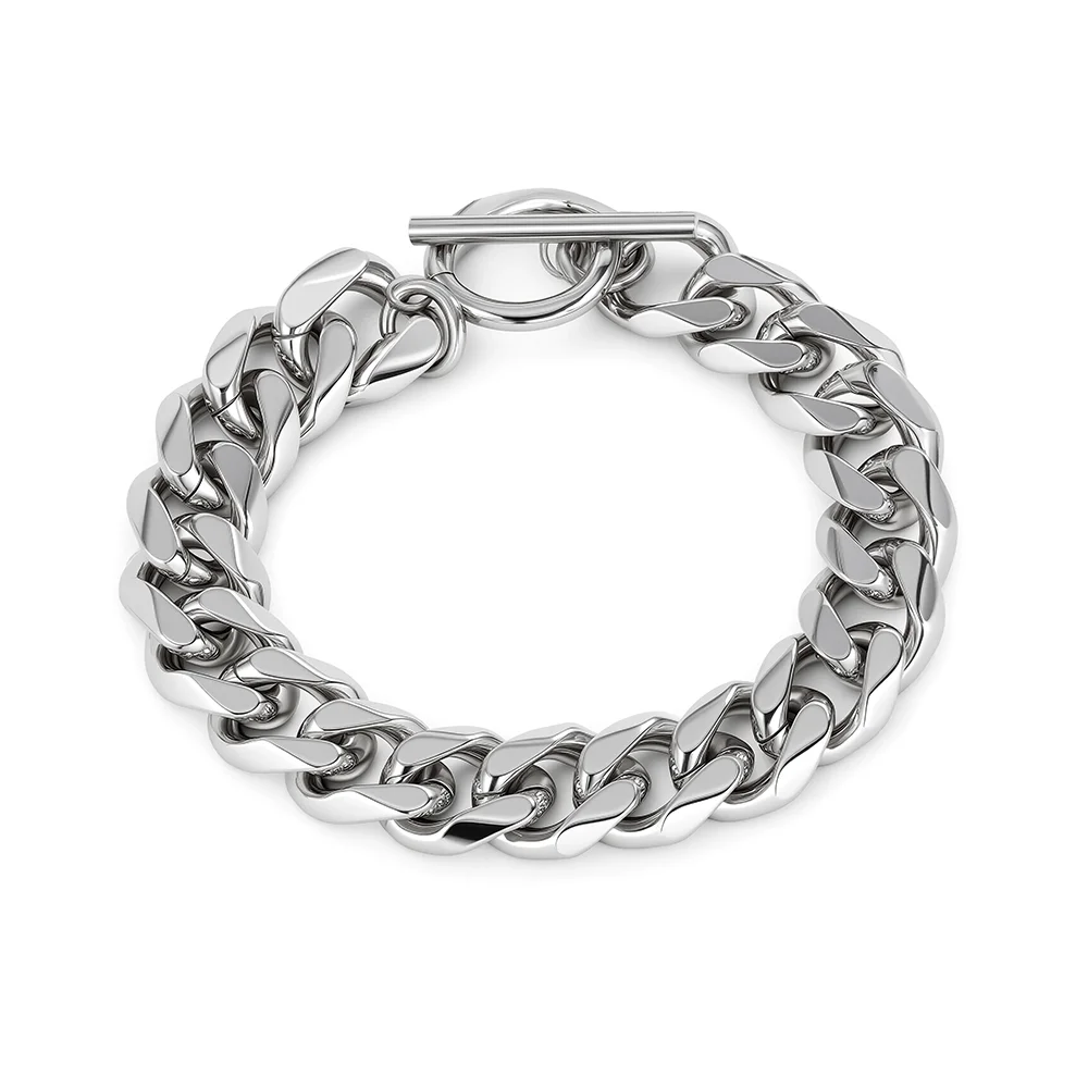 Titanium steel non-fading Cuban chain bracelet 