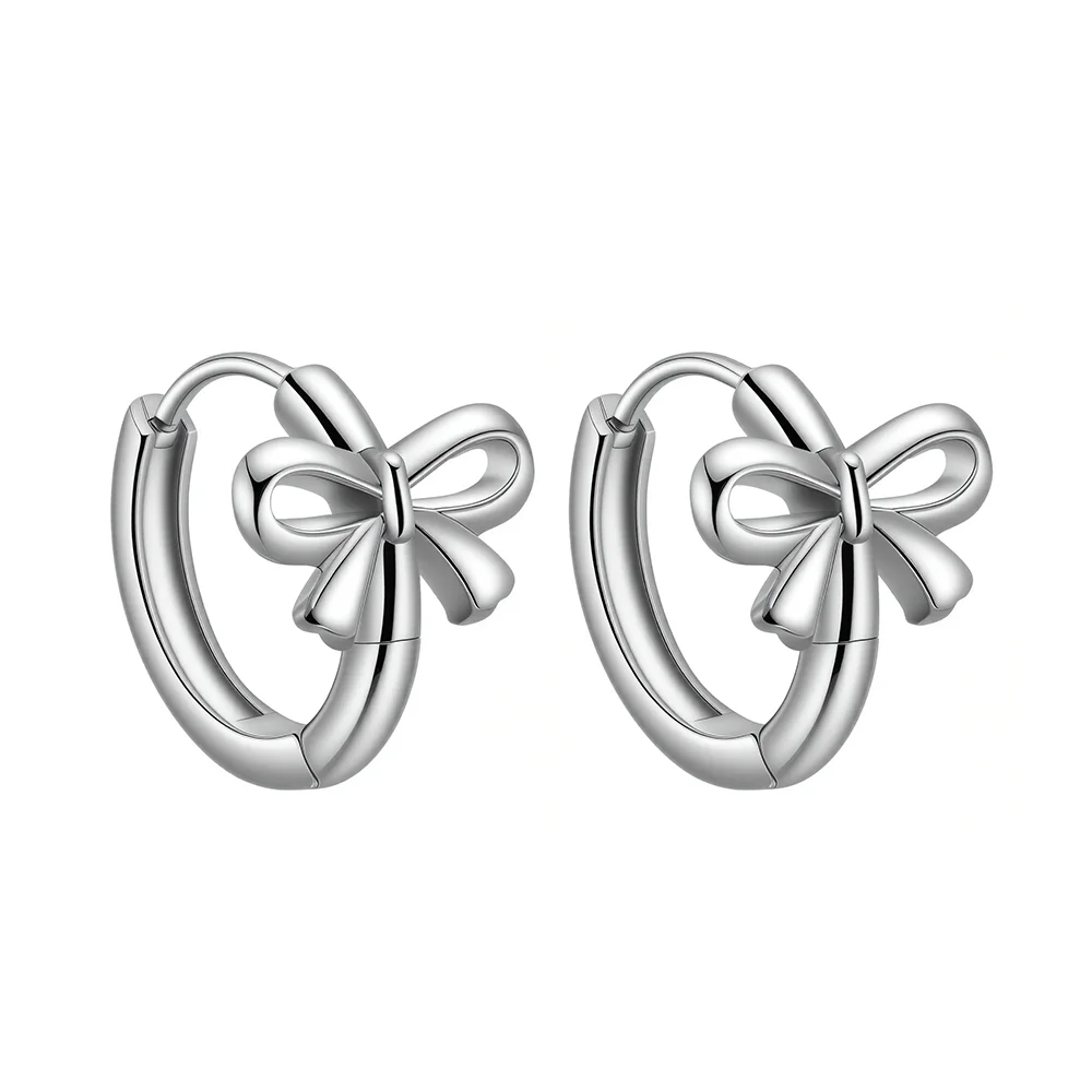 316L stainless steel bowknot element earrings 