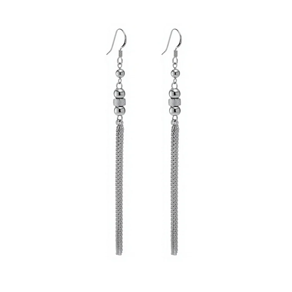 Titanium steel small waist fringed fashion earrings 